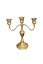 Coppia di candelabri in ottone a tre bracci